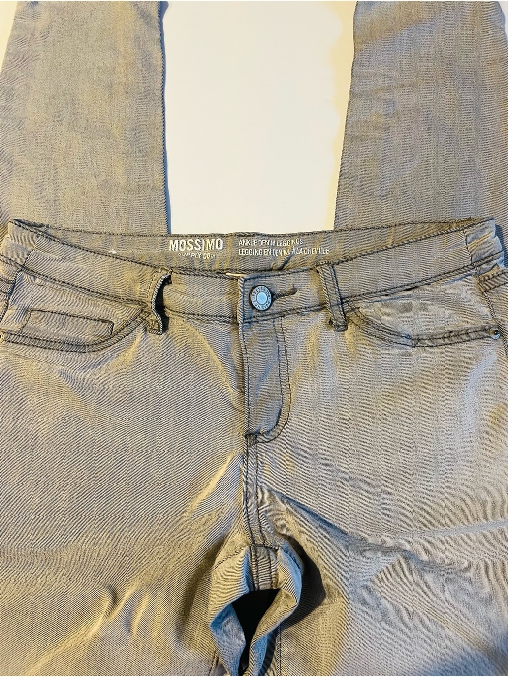 Mossimo Supply Co. Light Grey Ankle Low Rise Denim Jeggings Jeans Size 7